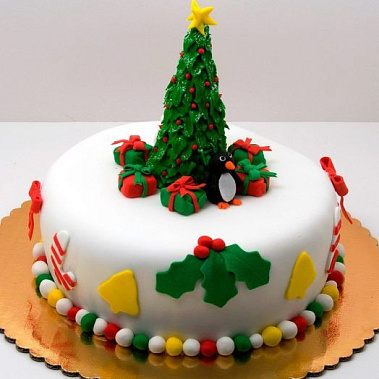 Торт новогодняя ель купить - юрга.сладкоежкин.рф